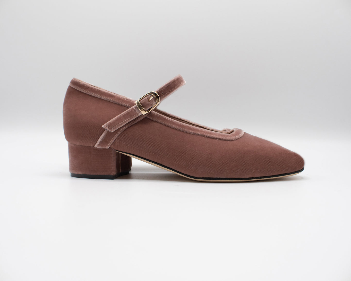Delfina Velvet Block Heels