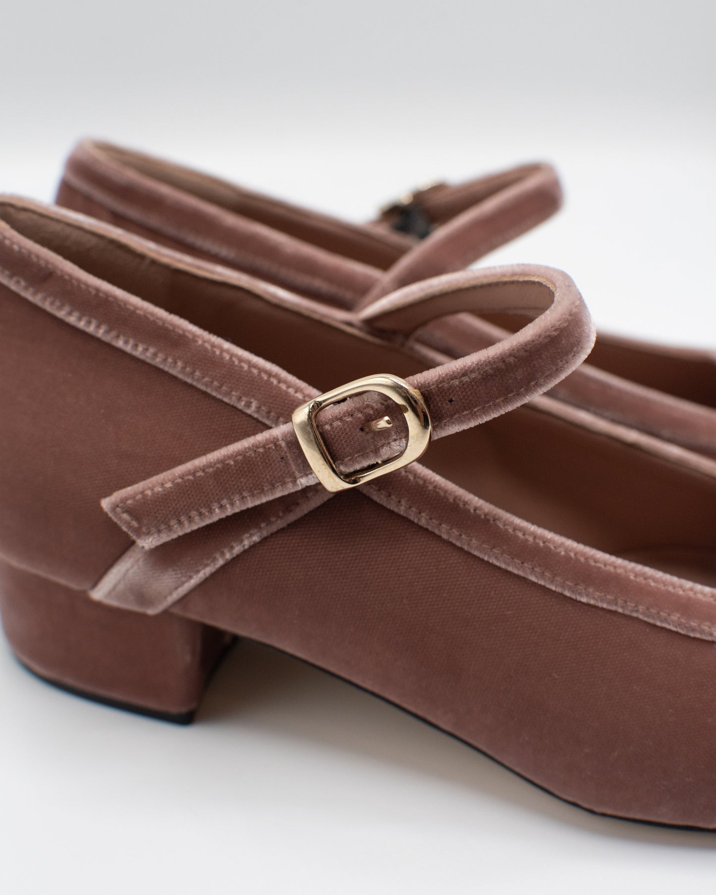 Delfina Velvet Block Heels
