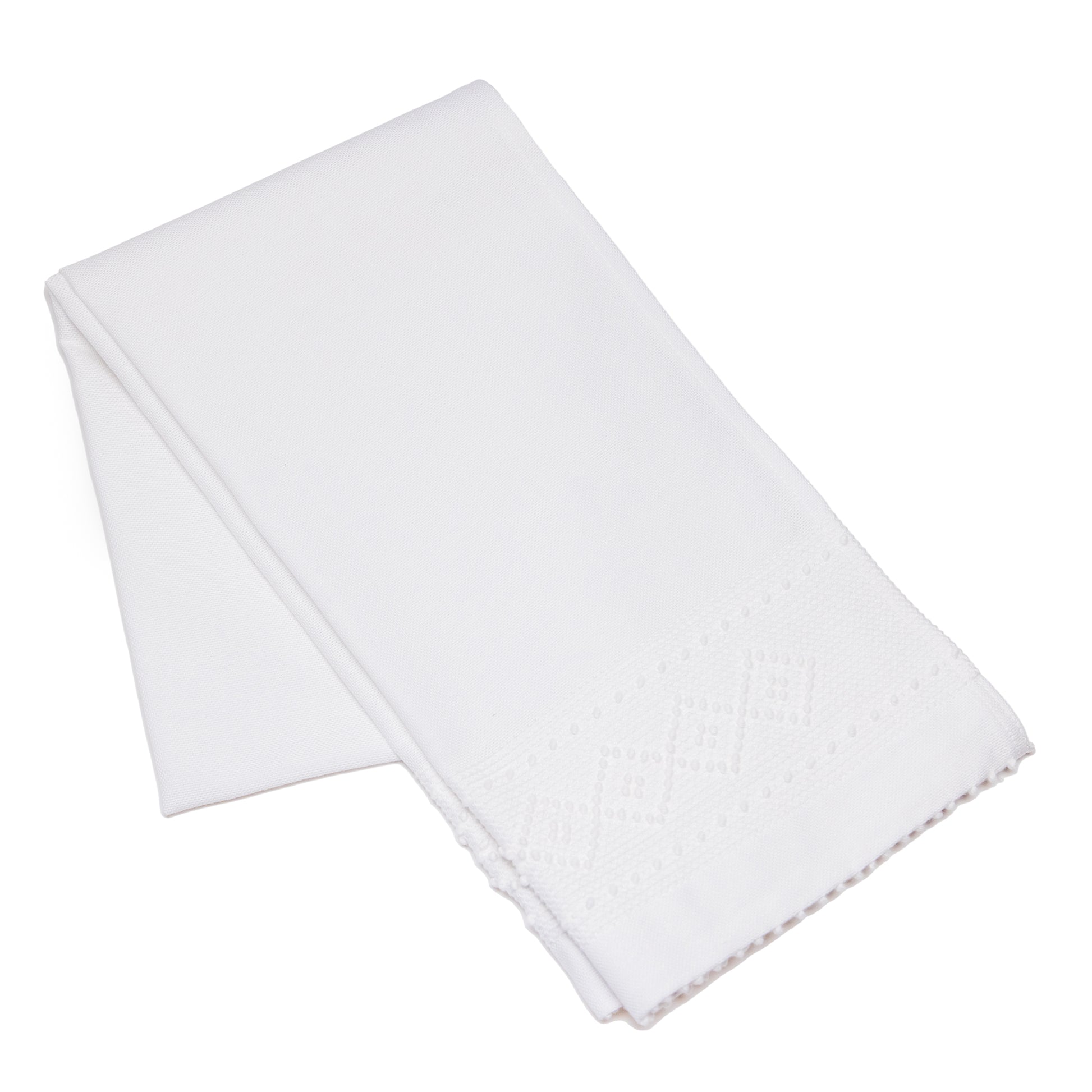 ivory white artisan woven cotton sustainably crafted kitchen napkin hostess set