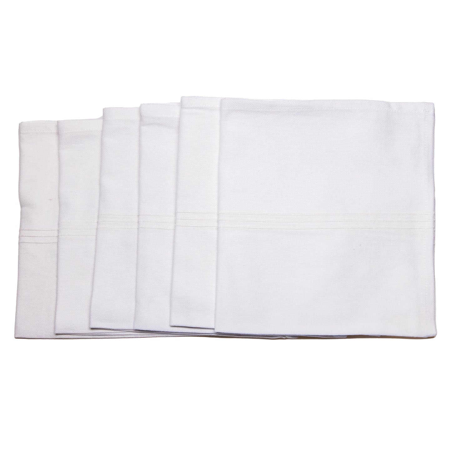 ivory white artisan woven cotton sustainably crafted kitchen napkin hostess set
