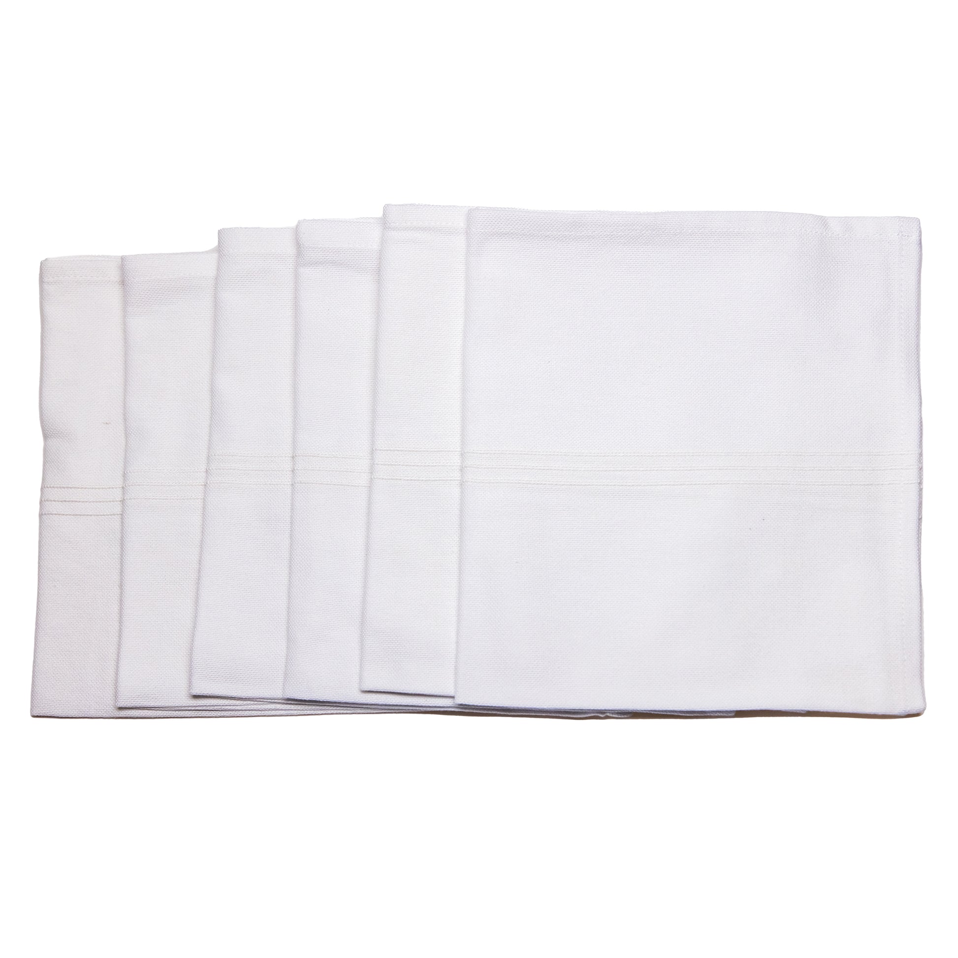 ivory white artisan woven cotton sustainably crafted kitchen napkin hostess set