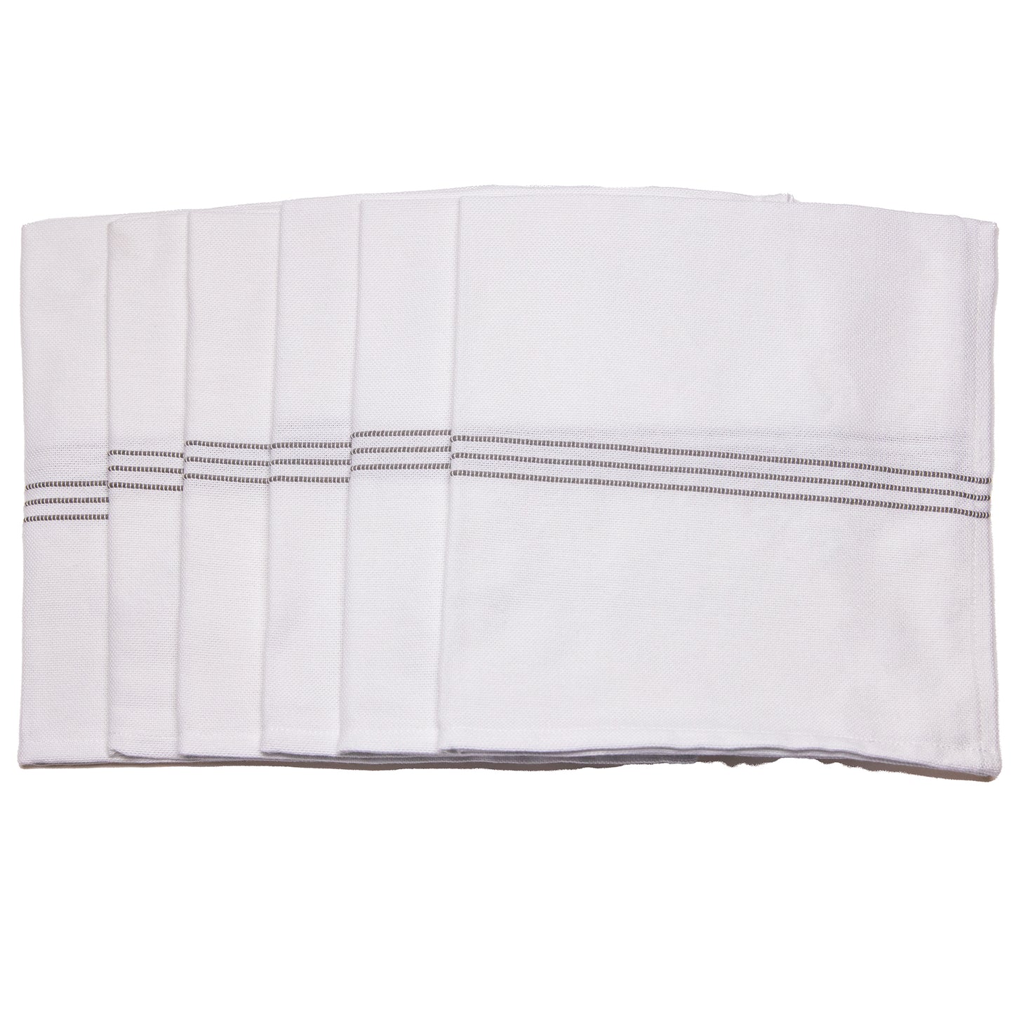 grey artisan woven cotton sustainably crafted kitchen napkin hostess set